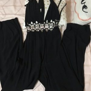 Selena Black Romper